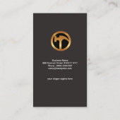 Schlichte einfache elegante ziehen visitenkarte (Rückseite)