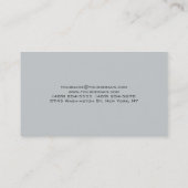 Schlichte, einfache, graue Standard-Visitenkarte Visitenkarte (Rückseite)
