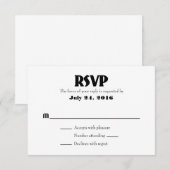 Schlichte einfache Hochzeitkarten RSVP Karte (Vorne/Hinten)