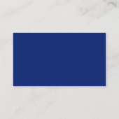 schlichte, einfache und coole blaue Visitenkarte (Rückseite)