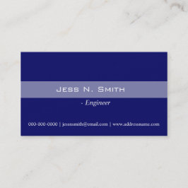 Schlichte, einfache und elegante blaue Visitenkart Visitenkarte