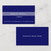 Schlichte, einfache und elegante blaue Visitenkart Visitenkarte (Vorne/Hinten)