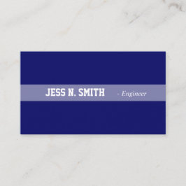 Schlichte, einfache und elegante blaue Visitenkart Visitenkarte