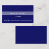 Schlichte, einfache und elegante blaue Visitenkart Visitenkarte (Vorne/Hinten)