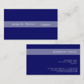 Schlichte, einfache und elegante blaue Visitenkart Visitenkarte (Vorne/Hinten)