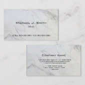 Schlichte, einfache und elegante Marmorkarte. Visitenkarte (Vorne/Hinten)