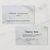 Schlichte, einfache und elegante Marmorkarte. Visitenkarte (Vorne/Hinten)