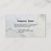 Schlichte, einfache und elegante Marmorkarte. Visitenkarte (Rückseite)