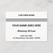 Schlichte, einfache und minimale Anwaltskarte Visitenkarte (Vorderseite)