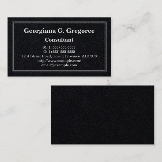 Schlichte, einfache und minimale Visitenkarte (Vorne/Hinten)