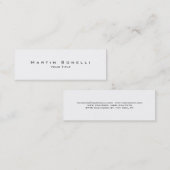 Schlichte, einfache und stilvolle Trendy White Bus Mini Visitenkarte (Vorne/Hinten)