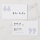 Schlichte einfache visitenkarte (Vorne/Hinten)