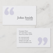 Schlichte einfache visitenkarte (Vorne/Hinten)