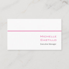 Schlichte, einfache Weibchen Minimalistisch, rosa  Visitenkarte