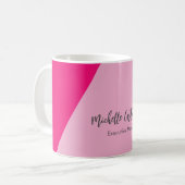 Schlichte Einfache weibliche Minimalistische Kalli Kaffeetasse (Vorderseite Links)