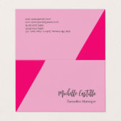 Schlichte Einfache weibliche Minimalistische Kalli Visitenkarten (Außenseite Aufgefaltet)