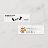 Schlichte einfache White Stock Exchange Graf Forex Mini Visitenkarte (Vorne/Hinten)
