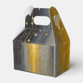 "Schlichte Einfachheit: Gold und Silberstreifen Geschenkschachtel (Rückseite)