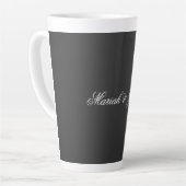 Schlichte Elegant Minimalistisch Moderne Namen Kal Milchtasse (Linke Ecke)
