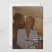 Schlichte, elegante 2 Fotos schick-weiße Hochzeit Einladung (Vorderseite)