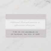 Schlichte elegante Art Visitenkarte (Rückseite)