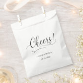 Schlichte, elegante Script White Gastgeschenk Hoch Geschenktütchen (Ausgeschnitten)