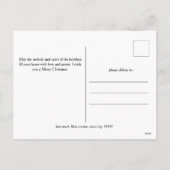 schlichte Eleganz Modernes Foto Feiertagspostkarte (Rückseite)