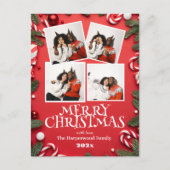 schlichte Eleganz Modernes Foto Feiertagspostkarte (Vorderseite)