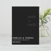 schlichte Eleganz, ohne Foto Save the Date (Stehend Vorderseite)