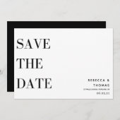 schlichte Eleganz, ohne Foto Save the Date (Vorne/Hinten)