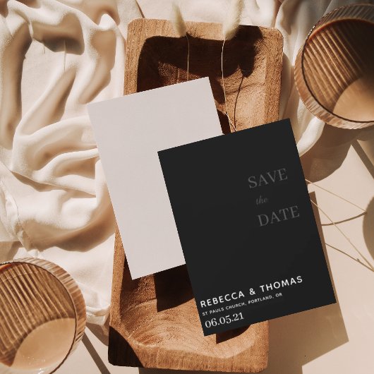 schlichte Eleganz, ohne Foto Save the Date