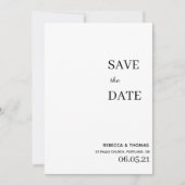 schlichte Eleganz, ohne Foto Save the Date (Vorderseite)