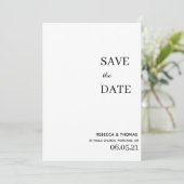 schlichte Eleganz, ohne Foto Save the Date (Stehend Vorderseite)