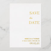 schlichte Eleganz, ohne Foto Save the Date Folieneinladung (Vorderseite)