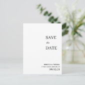 schlichte Eleganz, ohne Foto Save the Date Postkarte (Stehend Vorderseite)