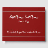 Schlichte Erinnerungen Gästebuch (Vorderseite)