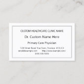 Schlichte Facharztkarte Visitenkarte (Vorderseite)