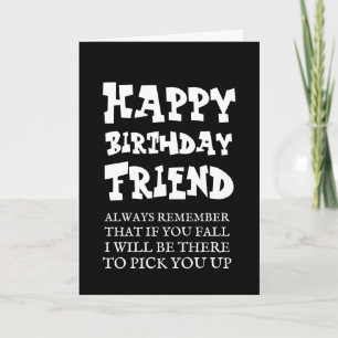 schlichte Fall Funny Happy Birthday Friend Card Karte