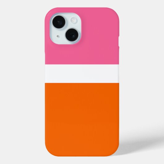Schlichte Farbblockgestaltung in rosa, orange Case-Mate iPhone Hülle (Rückseite)