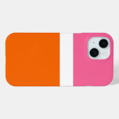 Schlichte Farbblockgestaltung in rosa, orange Case-Mate iPhone Hülle (Rückseite (Horizontal))