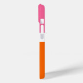Schlichte Farbblockgestaltung in rosa, orange Case-Mate iPhone Hülle (Rückseite / Links)