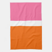 Schlichte Farbblockgestaltung in rosa, orange Geschirrtuch (Vertikal)