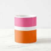 Schlichte Farbblockgestaltung in rosa, orange Kaffeetasse (Mittel)