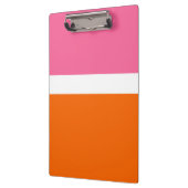 Schlichte Farbblockgestaltung in rosa, orange Klemmbrett (Links)