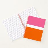 Schlichte Farbblockgestaltung in rosa, orange Notizblock (Innenseite)
