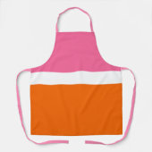 Schlichte Farbblockgestaltung in rosa, orange Schürze (Vorderseite)