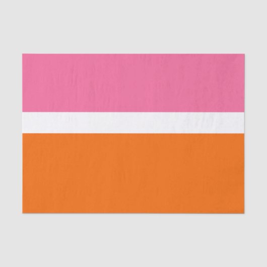 Schlichte Farbblockgestaltung in rosa, orange Seidenpapier (Vorderseite)