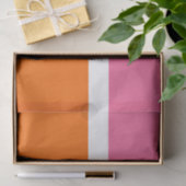 Schlichte Farbblockgestaltung in rosa, orange Seidenpapier (Geschenk)