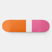 Schlichte Farbblockgestaltung in rosa, orange Skateboard (Horizontal)