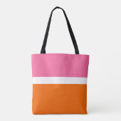Schlichte Farbblockgestaltung in rosa, orange Tasche (Rückseite)